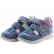 Kép 2/3 - Kék, pink csillagos, extra hajlékony talpú, bőr, nyitott Primigi cipő