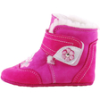 Kép 2/4 - Pink, hímzett macis, bundás, puhatalpú cipő