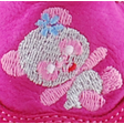 Kép 4/4 - Pink, hímzett macis, bundás, puhatalpú cipő