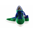 Kép 3/3 - Richter zöld, oldalt számos, kék fűzős átmeneti cipő