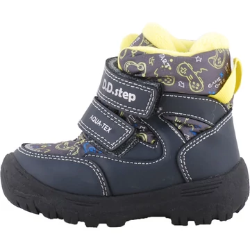 Vízálló, bundás, dd step kisfiú bakancs