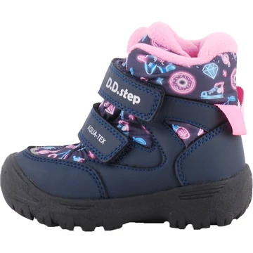 Vízálló, bundás, dd step kislány bakancs