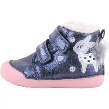 Kék, őzikés, bundás, dd step bakancs