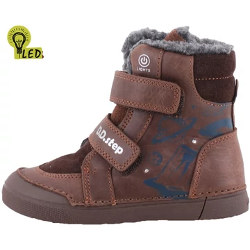 Világítós, bundás, dd step bakancs