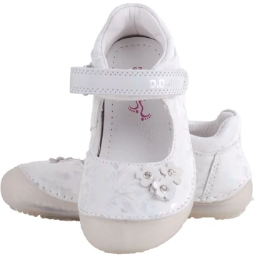Ezüst, kisvirágos, barefoot dd step balerina