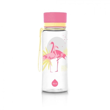 Rózsaszín, 600 ml-es, flamingós, csöpögésmentes, BPA mentes Equa gyerek kulacs