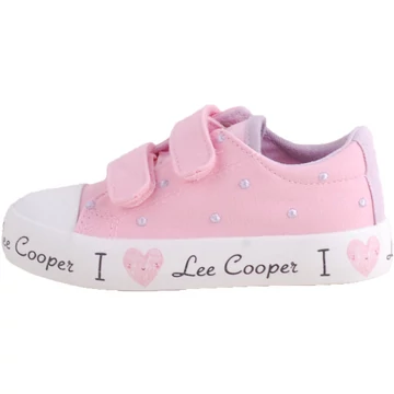 Rózsaszín  Lee Cooper vászoncipő oldalról