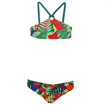 Boboli zöld, virágos bikini (162)
