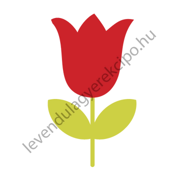 Tulipán ovis vasalható jel 2X2cm