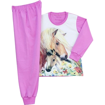 Pampress rózsaszín, lovacskás pizsama
