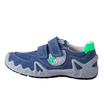 Primigi kék-szürke-zöld díszítésű bőr edzőcipő