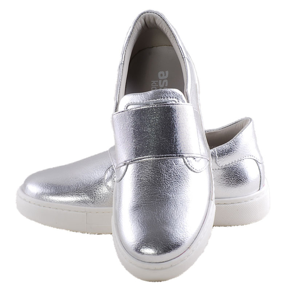 Asso ezüst gumipántos cipő
