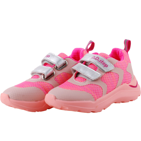 Pink-ezüst, hajlékony talpú dd step edzőcipő