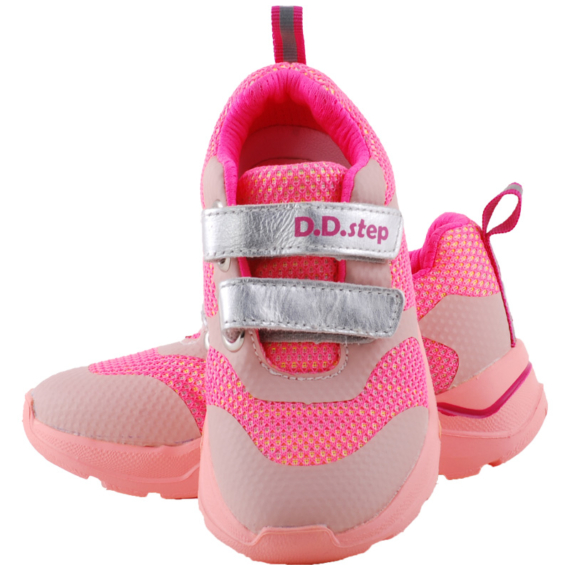 Pink-ezüst, hajlékony talpú dd step edzőcipő
