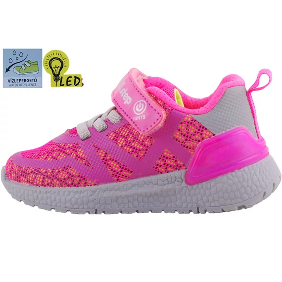 DD Step pink-narancs világítós edzőcipő