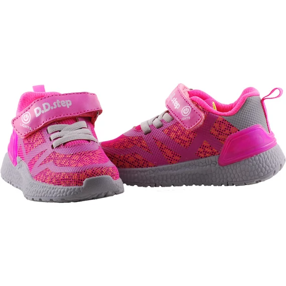 DD Step pink-narancs világítós edzőcipő