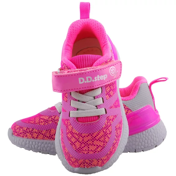 DD Step pink-narancs világítós edzőcipő