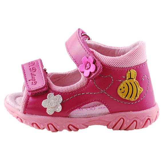 Pink, méhecskés, kislány, dd step szandál