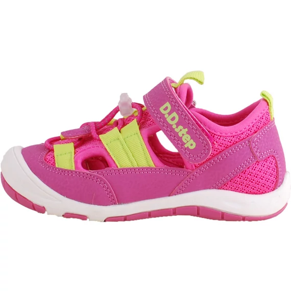 Pink-neon-sárga, dd step strandszandál