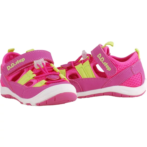 Pink-neon-sárga, dd step strandszandál