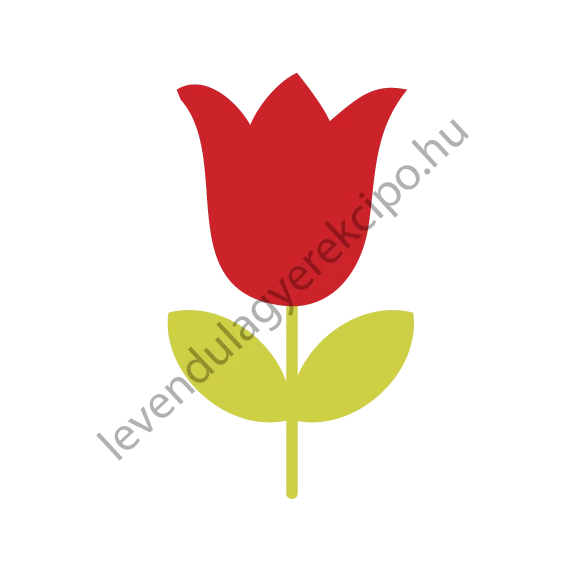 Tulipán ovis vasalható jel 2X2cm