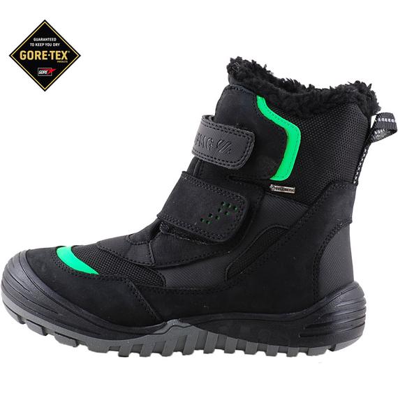 Fekete-zöld, bundás, vízálló, Gore-Tex, Primigi bakancs