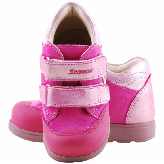 Pink, ezüst, szívecskés, Szamos supinált cipő
