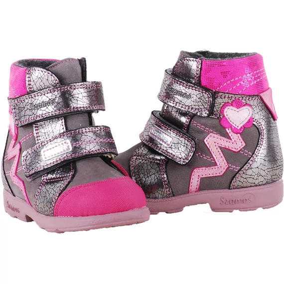 Szamos supinált, szürke-pink bakancs