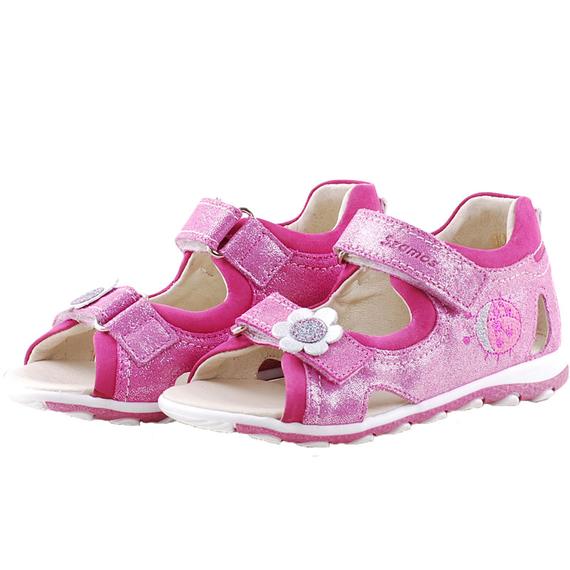 Csillogós pink, katicás, Szamos normál talpú szandál