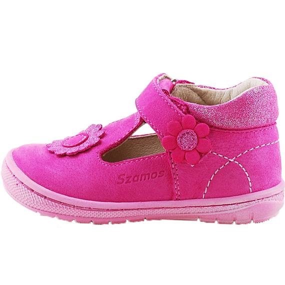 Pink, csillogó virágos, hajlékony talpú, szandálcipő