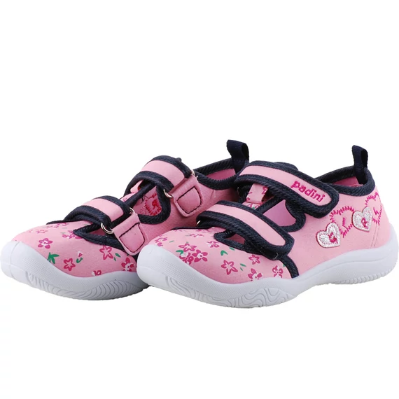 Rózsaszín-pink, virágmintás, Padini vászoncipő