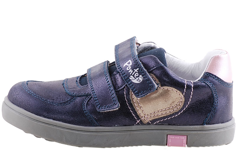 Kék-rózsaszín, szivecskés, Ponte 20 supinált cipő