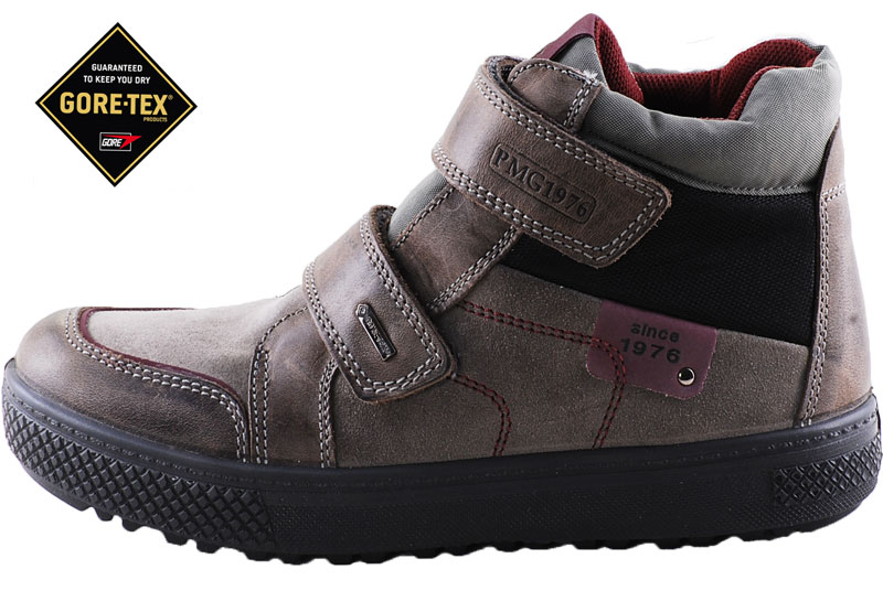 Szürke-barna, vízálló,  Gore-tex Primigi átmeneti, bőr cipő