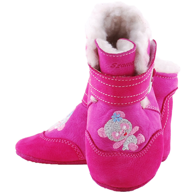 Pink, hímzett macis, bundás, puhatalpú cipő