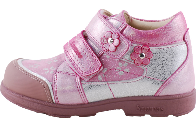Rózsaszín-ezüst, kisvirágos, Szamos supinált cipő