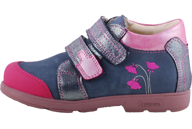 Kék-pink virágos, Szamos supinált cipő